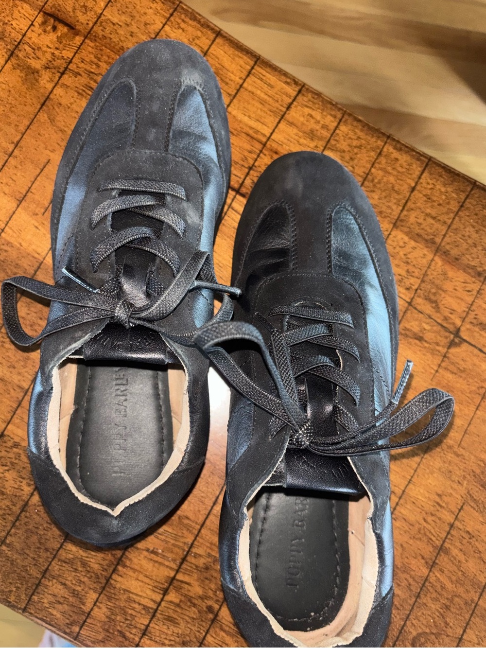 Poppy Barley Women's Black Suede & Leather Sneakers